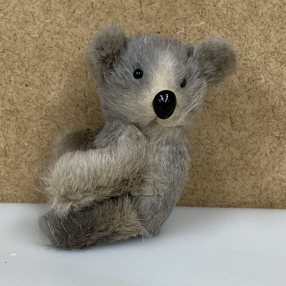 Vintage Original Fur Toys Bear Koala Miniature Figurine West Germany